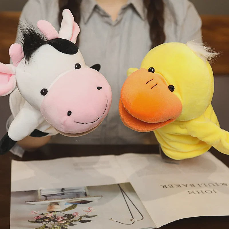 Zachte Pluche Handpoppen - Educatief Speelgoed voor Baby's en Kinderen (Diverse Dieren)