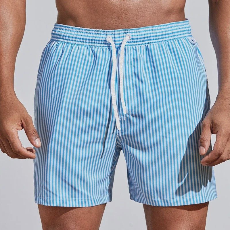 Herenshorts met Verticale Strepen - Zomer Casual Beach & Zwembroek