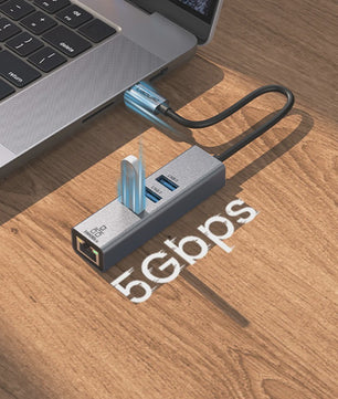 USB-C Docking Station met Gigabit Ethernet (1000Mbps) en 3x USB 3.0 Poorten | 100W PD