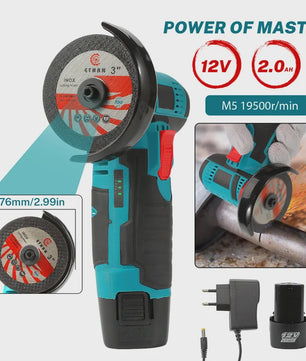 12V Snoerloze Haakse Slijper Kit - Compacte Mini Polijst- en Snijmachine voor Doe-het-zelf