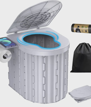 Draagbaar Camping Toilet - Opvouwbaar en Compact voor Auto, Camper, Boot & Buiten