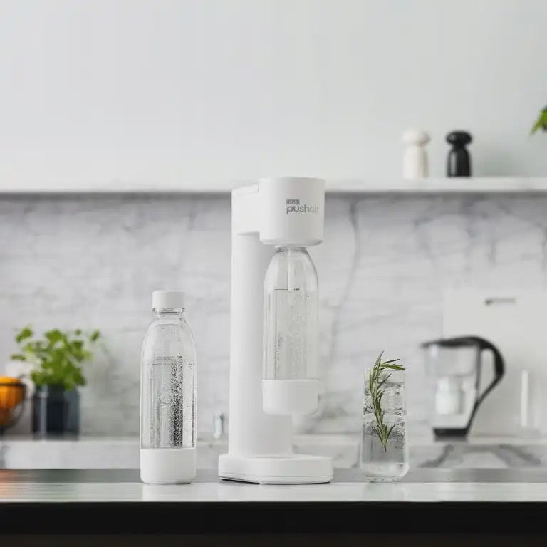 Dafi PushAir Water Carbonator Set met 2x 0.7L Flessen en CO2 Cartridge