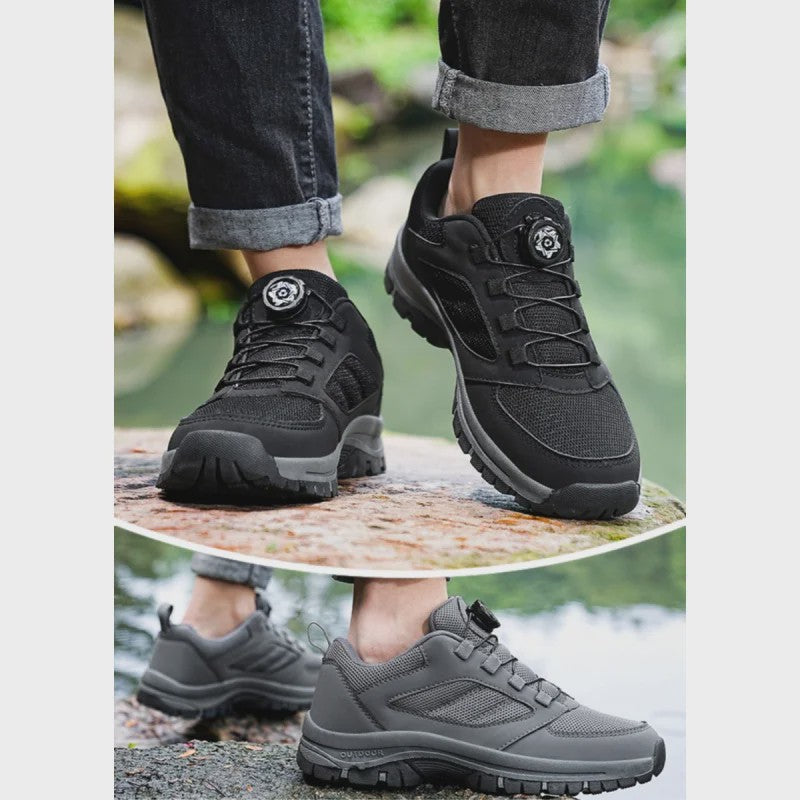 Herenschoenen Outdoor Wandelschoenen met Draaibare Gesp - Antislip & Comfortabel