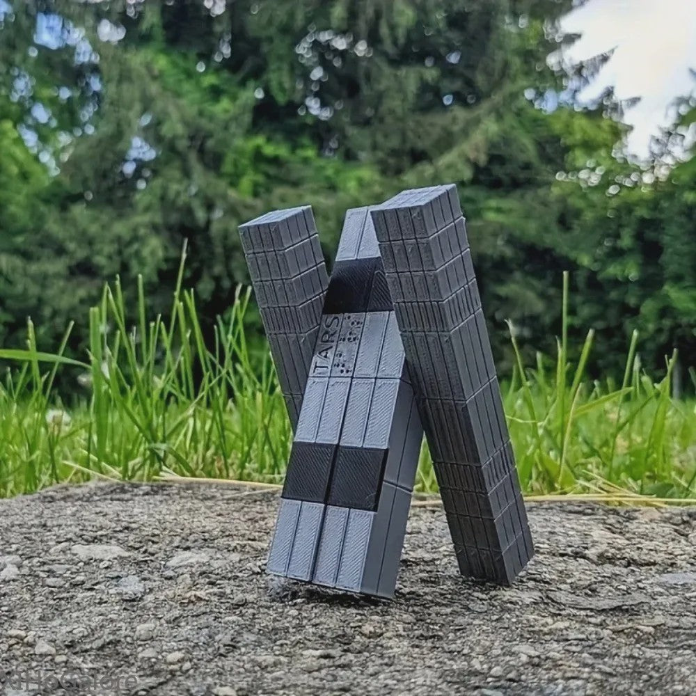 3D Geprinte Tars Robot Model - Metaalafwerking - Sci-Fi Bureau Decoratie