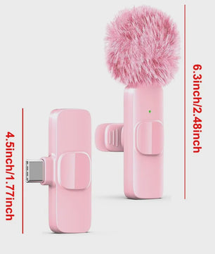 Draadloze Lavalier Microfoon - Mini Clip-on met Ruisonderdrukking voor iPhone, iPad & Android