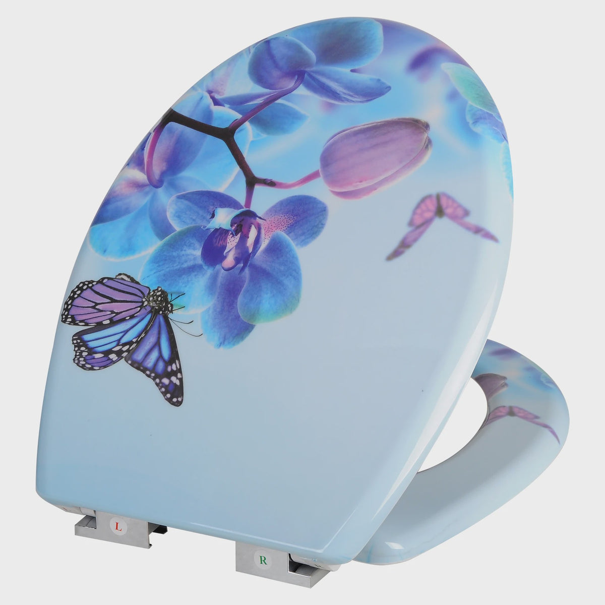 Luxe Toiletzitting met Soft-Close – Universeel, PP Materiaal, Zwart met Gouden Marmerprint