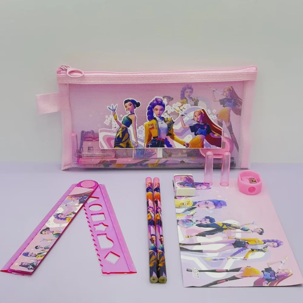 Set van 12 K-Pop Hantrix Tekenpotloden - Schattig Cartoon Design voor Kinderen