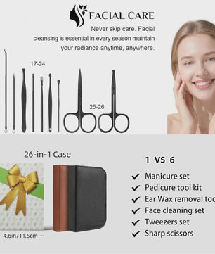 26-delige Professionele Manicure & Pedicure Set van Roestvrij Staal