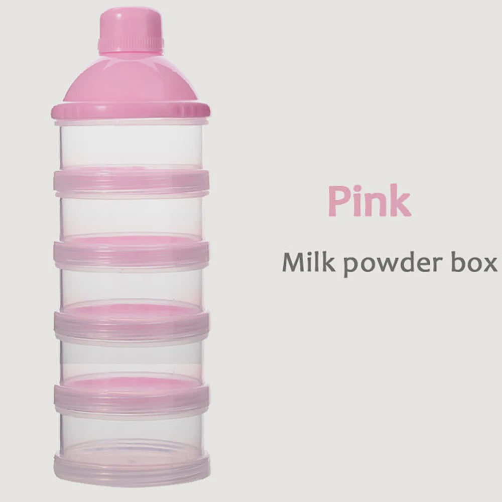 Draagbare Melkpoeder Dispenser met 4/5 Vakken voor Babyvoeding en Snacks