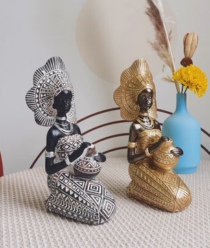 Afrikaanse Retro Decoratie Beeldjes - Stijlvolle Figuren voor Huis en Kast