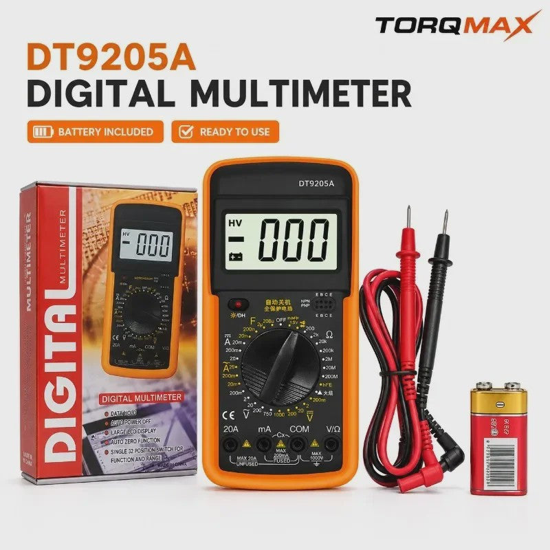 DT-9205A Digitale Multimeter - Draagbaar, Veilig & Betrouwbaar