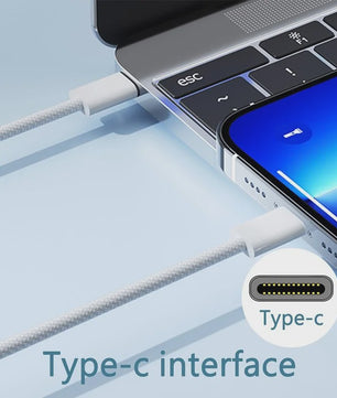 60W PD USB-C naar USB-C Snellader Kabel - Duurzaam & Snel Laden