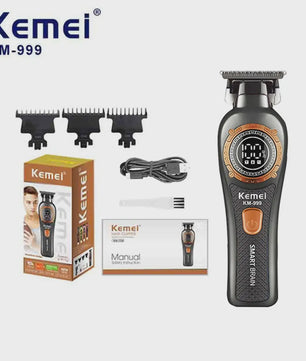Kemei KM-999 Professionele Draadloze Trimmer met Digitaal Display