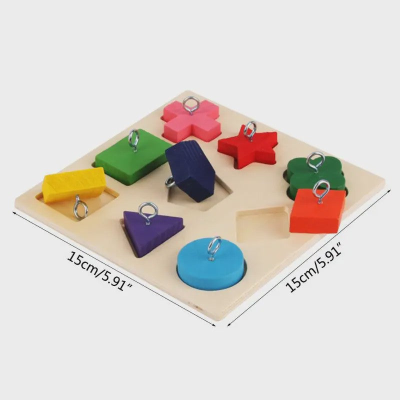 Interactief Houten Vormen Speelgoed voor Papegaaien - Educatief en Stimulerend