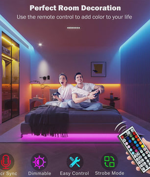 RGB LED Strip Verlichting - Flexibel, APP & Afstandsbediening - 5m t/m 30m - Sfeervolle Decoratie