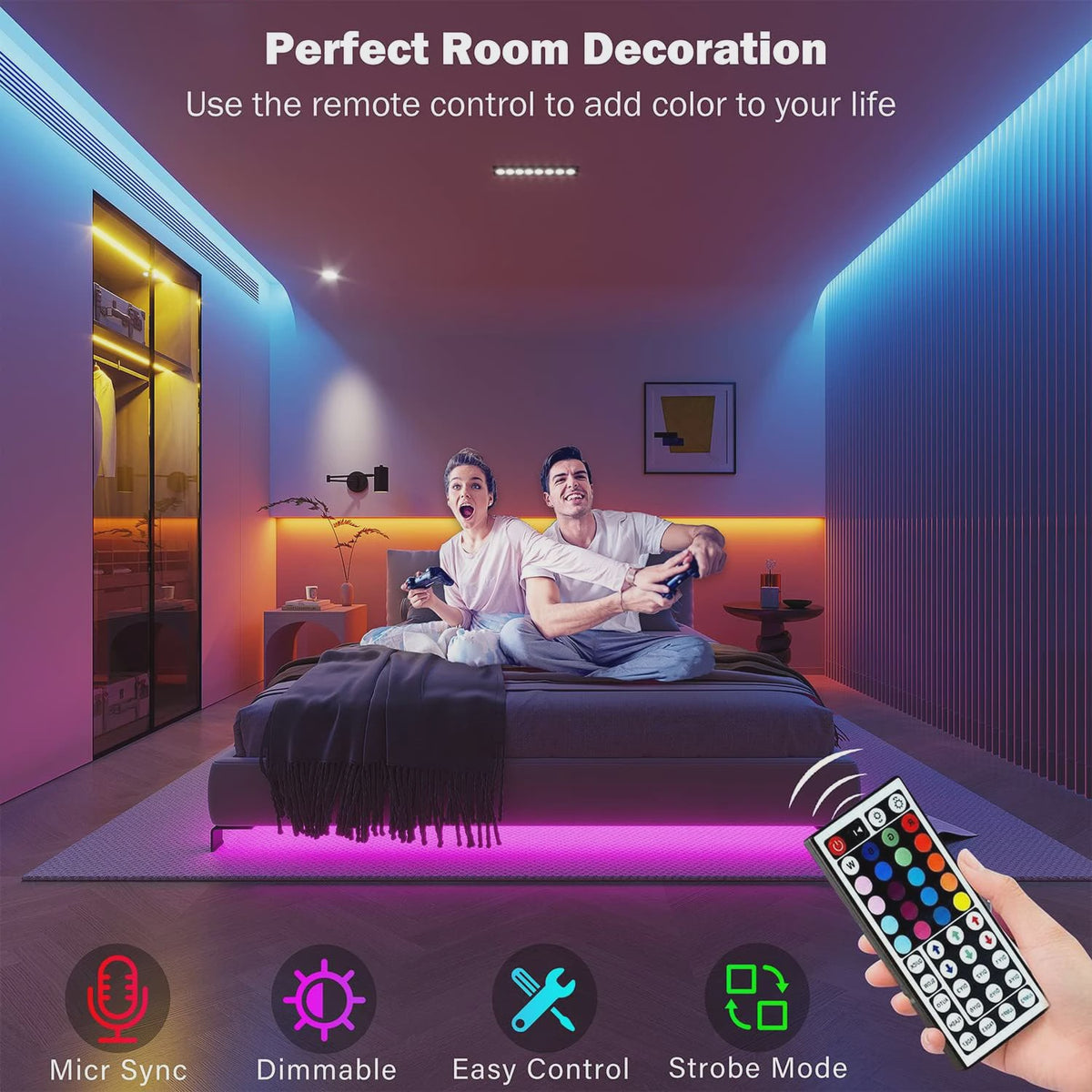 RGB LED Strip Verlichting - Flexibel, APP & Afstandsbediening - 5m t/m 30m - Sfeervolle Decoratie