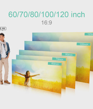 Draagbaar Projectiescherm - Anti-Licht - 60 t/m 120 Inch