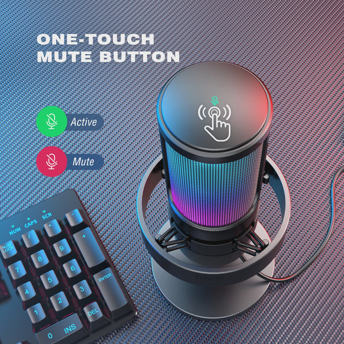 FIFINE A8 USB Microfoon: RGB, Mute & Koptelefoonuitgang voor PC/Mac Streaming & Opnames