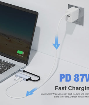 USB-C Hub met HDMI, 100W PD Opladen & USB 3.0 Poort - Universele Adapter