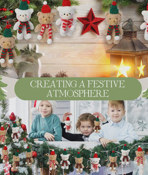 Schattige Kerst Knuffel Beer - Mini Pluche Beertjes Decoratie & Cadeau