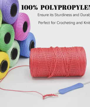 1.5mm Polypropyleen Haakgaren - 200m - Ideaal voor DIY Knutselen, Tassen & Schoenen