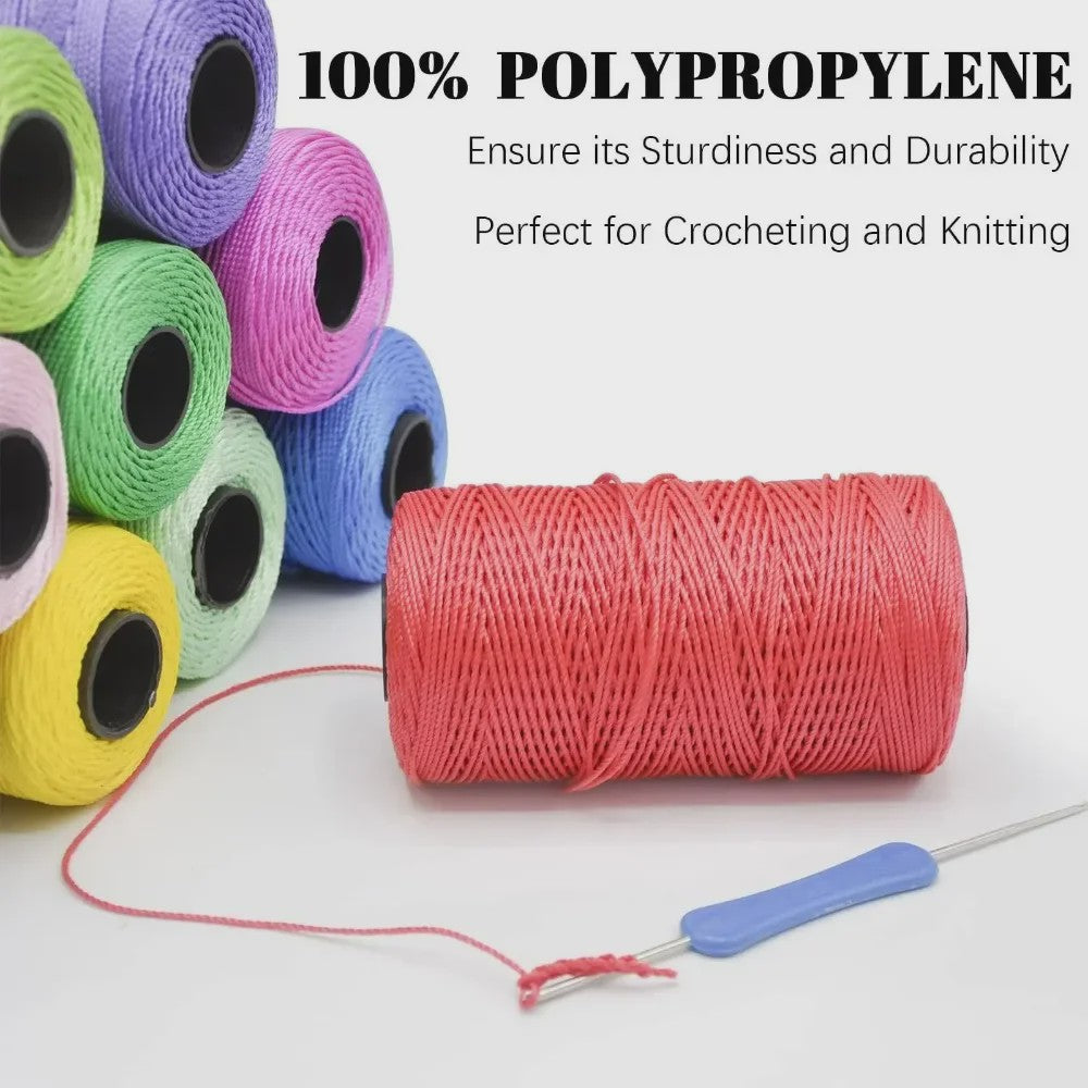 1.5mm Polypropyleen Haakgaren - 200m - Ideaal voor DIY Knutselen, Tassen & Schoenen