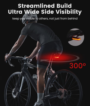 RAVEMEN CL01 Fiets Achterlicht - USB Oplaadbaar, Rem- en Bewegingssensor, 300° Zichtbaarheid
