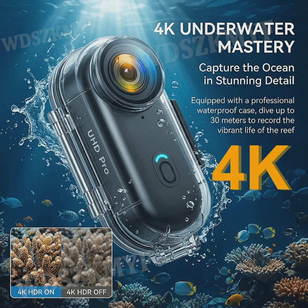 4K Mini Actiecamera met WiFi & Magnetische Bevestiging - Lichtgewicht POV Camera voor Motor, Fiets, Sport & Vlog