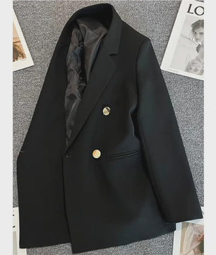 Dames Blazer Jas - Elegante Koreaanse Stijl - Dubbelzijdig Sluitend