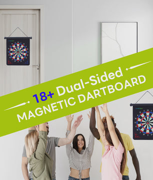 Dubbelzijdig Magnetisch Dartbord 15 Inch met 12 Darts & Haak - Plezier voor Feestjes en Spelletjes