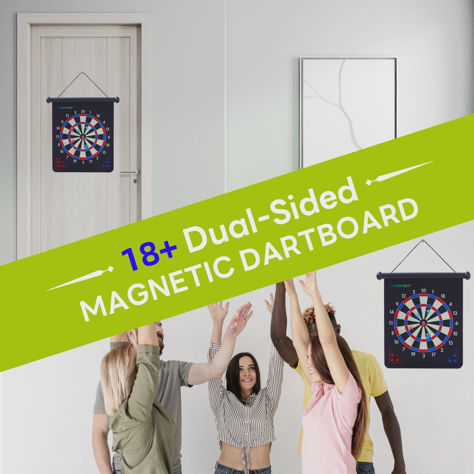 Dubbelzijdig Magnetisch Dartbord 15 Inch met 12 Darts & Haak - Plezier voor Feestjes en Spelletjes