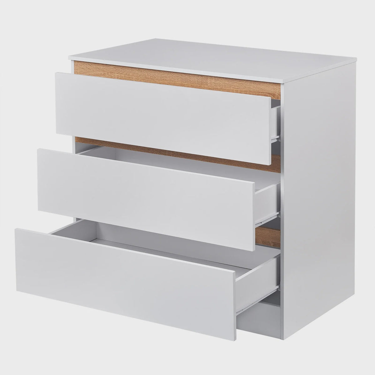 Moderne Commode met 3 Lades - Babykamer Meubel, Nachtkastje & Opbergkast