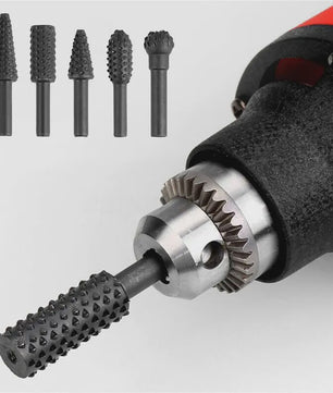 5-delige Houtsnijset Boren - Rotatie Burr Bits voor Houtbewerking