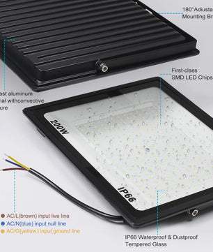 Krachtige LED Floodlight 50W-300W IP66 Waterdicht - Koel Wit 6500K