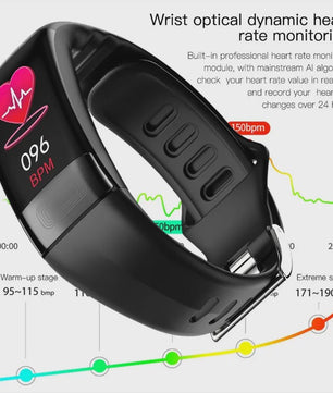 Smartwatch met EKG, PPG, SpO2, Bloeddruk & Temperatuurmeting - Gezondheidstracker
