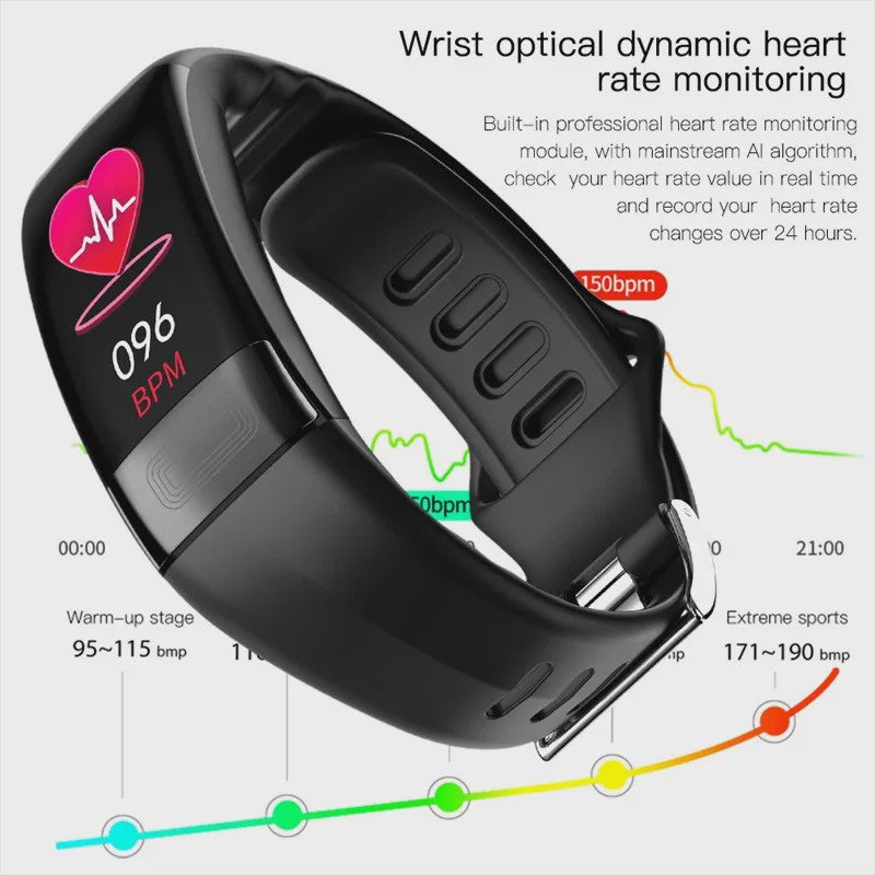 Smartwatch met EKG, PPG, SpO2, Bloeddruk & Temperatuurmeting - Gezondheidstracker