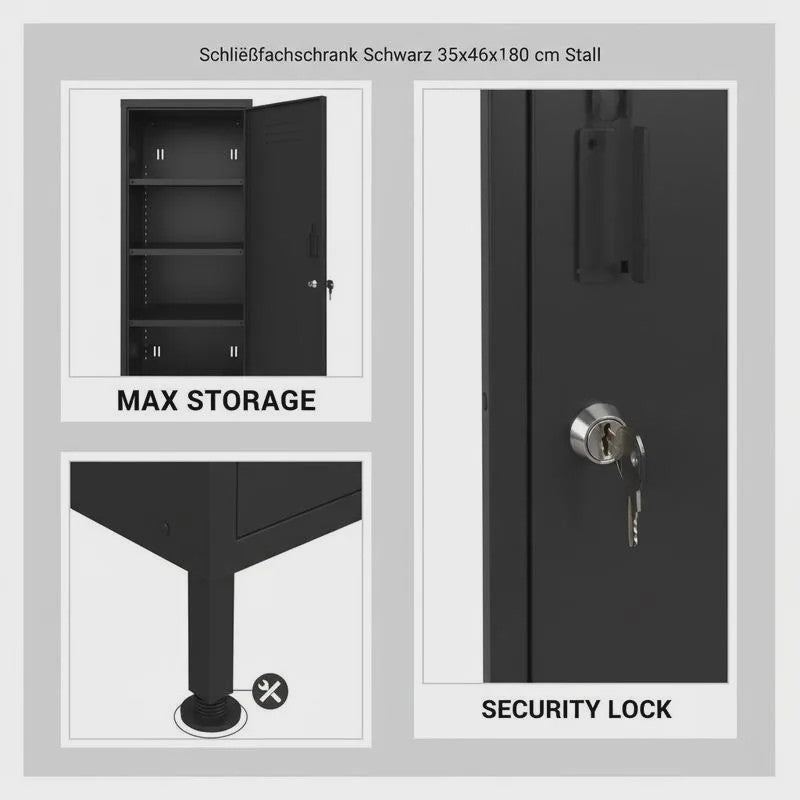 Robuuste Metalen Lockerkast - Anti-roest Design met Meerdere Lagen en Veelzijdige Opbergruimte