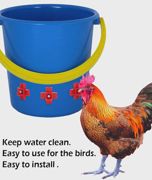 12x Automatische Kippen Drinkbakjes met Nippel - Kippen, Quails en Vogels