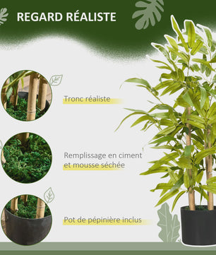 Realistische Bamboe Kunstplant 60 cm met Pot - Sfeervolle Decoratie