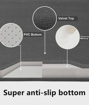 Antislip Badmat met 3D Steen Design - Absorberend & Sneldrogend