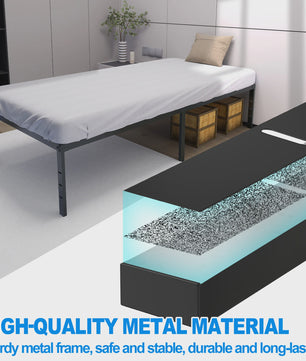 Robuust Metalen Bedframe met Lattenbodem - 37.5cm Opbergruimte