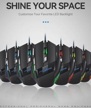 RGB Gaming Muis met 7 Knoppen en 2400 DPI - Ergonomisch & Bedraad