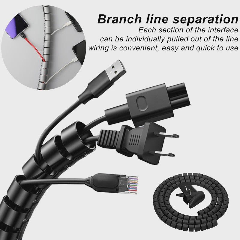 Flexibele Kabel Organizer Buiskous 2 Meter - Kabelbeschermer & Kabelmanagement