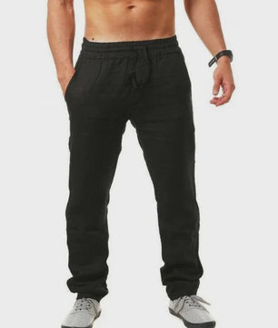 Herfst/Lente Heren Linnen Katoen Casual Broek - Losse Pasvorm & Comfort