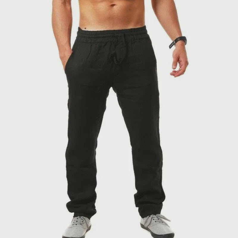 Herfst/Lente Heren Linnen Katoen Casual Broek - Losse Pasvorm & Comfort