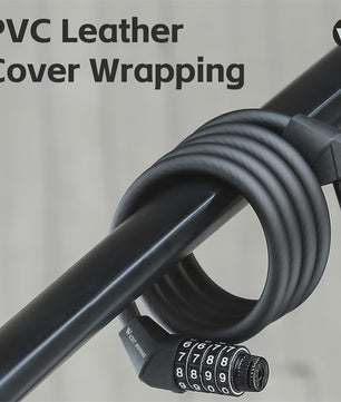 WEST BIKING 4-Cijferig Fietsslot - 120cm Staalkabel Anti-diefstal voor Fiets & Scooter