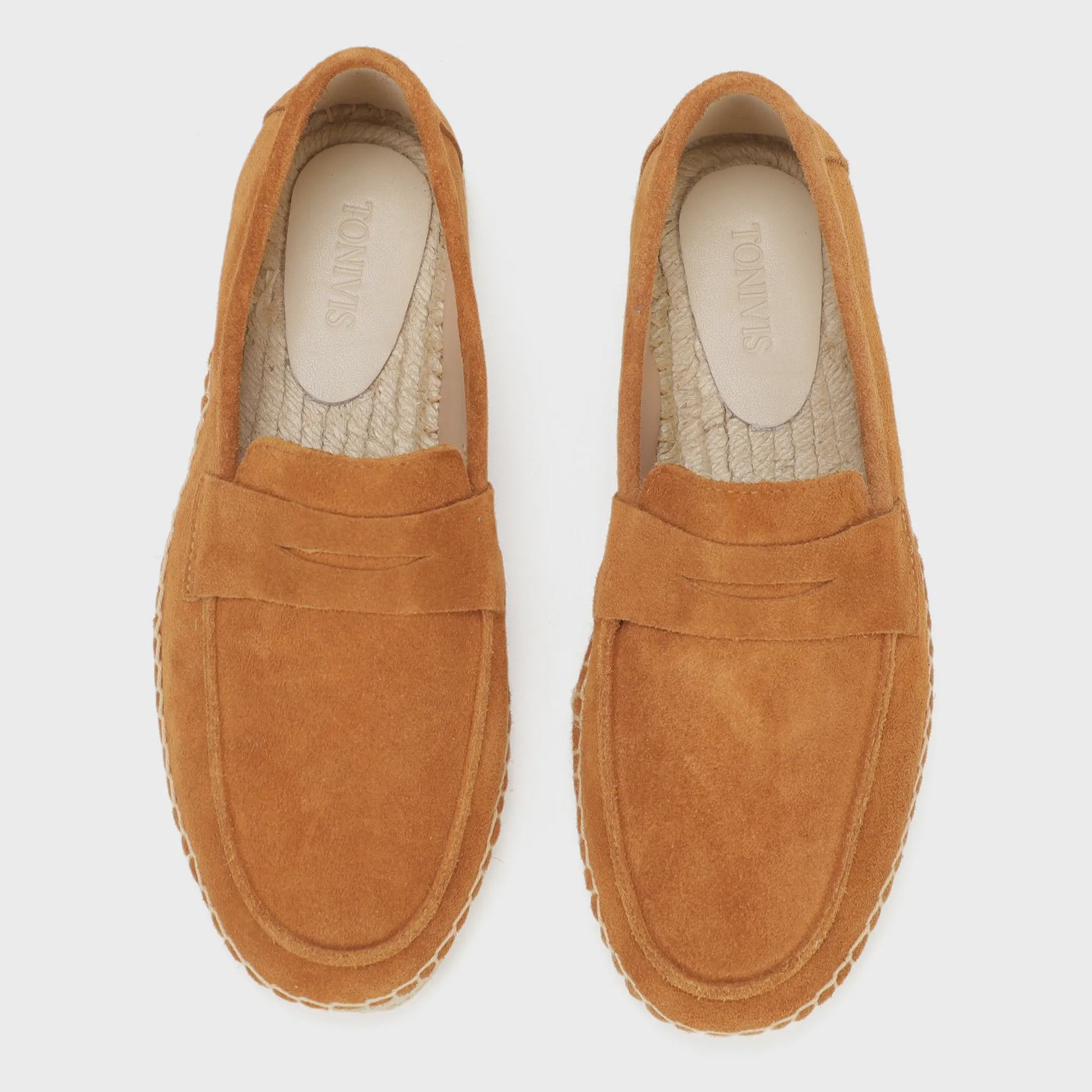 Heren Espadrilles Instappers van Suède Leer met Jute Zool - Casual Zomerschoenen