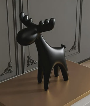 Minimalistisch Wit Herten Beeldje - Stijlvolle Plastic Decoratie voor Huis, Kerstboom & Cadeau