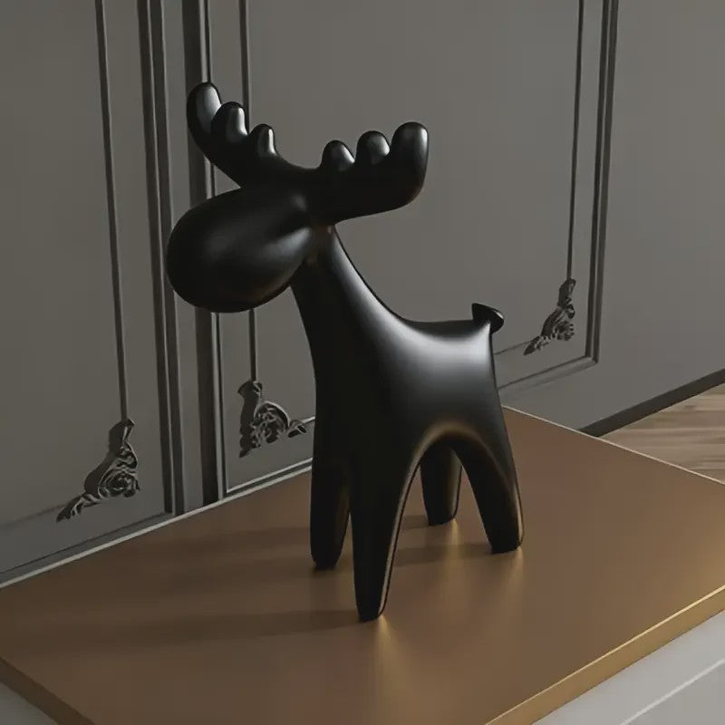 Minimalistisch Wit Herten Beeldje - Stijlvolle Plastic Decoratie voor Huis, Kerstboom & Cadeau