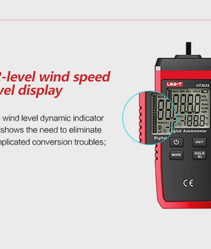 UNI-T UT363S Digitale Anemometer - Windsnelheid & Temperatuurmeter